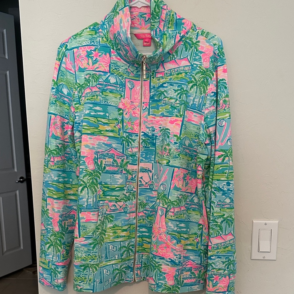 Lilly Pulitzer Honda classic  zip up Women's jacket / sweatshirt